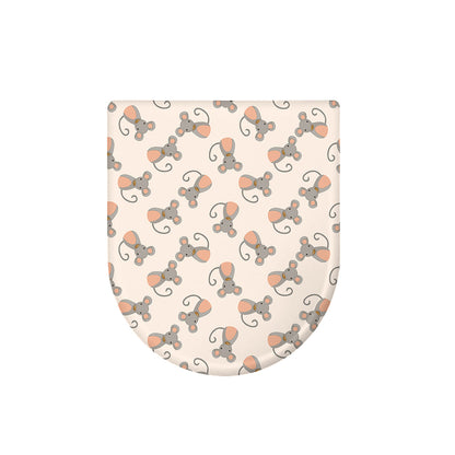 Little Rat Pattern Print Toilet Lid Cover