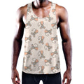 Little Rat Pattern Print Men's Workout Tank Top
