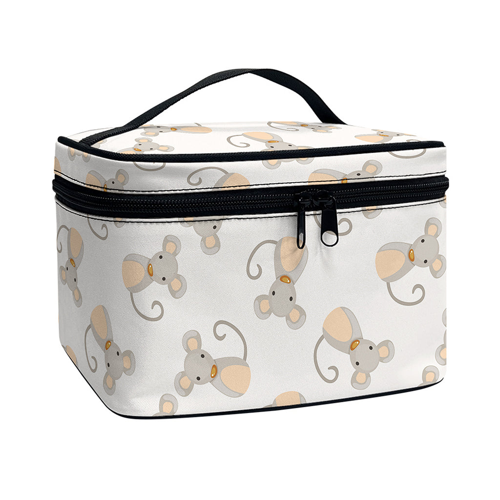 Little Rat Pattern Print Travel Makeup Bag