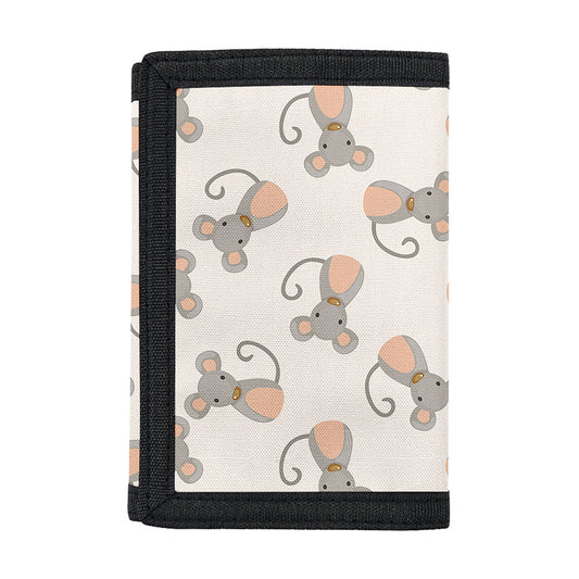 Little Rat Pattern Print Trifold Wallet