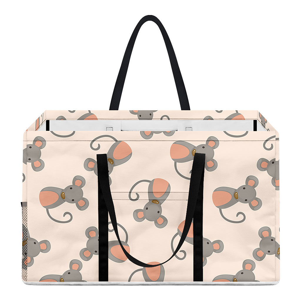 Little Rat Pattern Print Utility Tote Bag