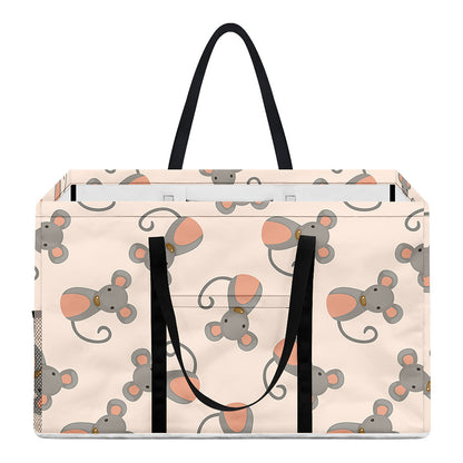 Little Rat Pattern Print Utility Tote Bag