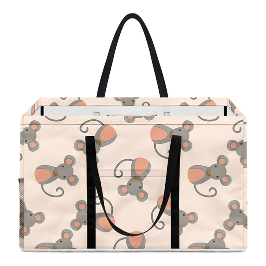Little Rat Pattern Print Utility Tote Bag