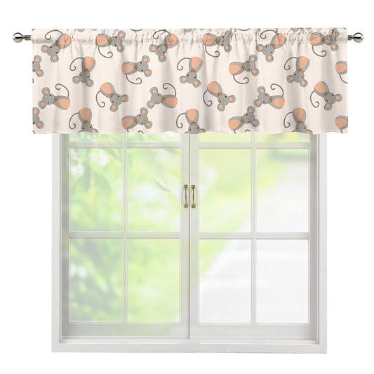 Little Rat Pattern Print Window Valance