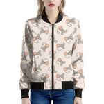 Little Rat Pattern Print Women's Bomber Jacket