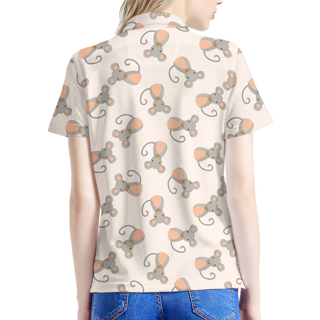Little Rat Pattern Print Women's Polo Shirt