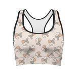 Little Rat Pattern Print Women's Sports Bra