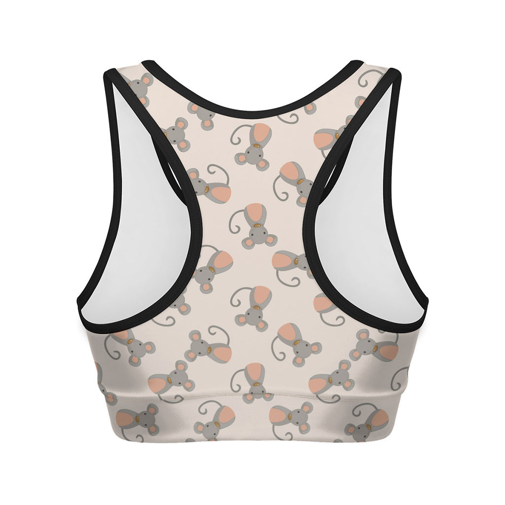 Little Rat Pattern Print Women's Sports Bra