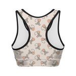 Little Rat Pattern Print Women's Sports Bra