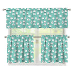 Little Sheep Pattern Print 3 Piece Kitchen Curtains