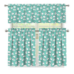 Little Sheep Pattern Print 3 Piece Kitchen Curtains