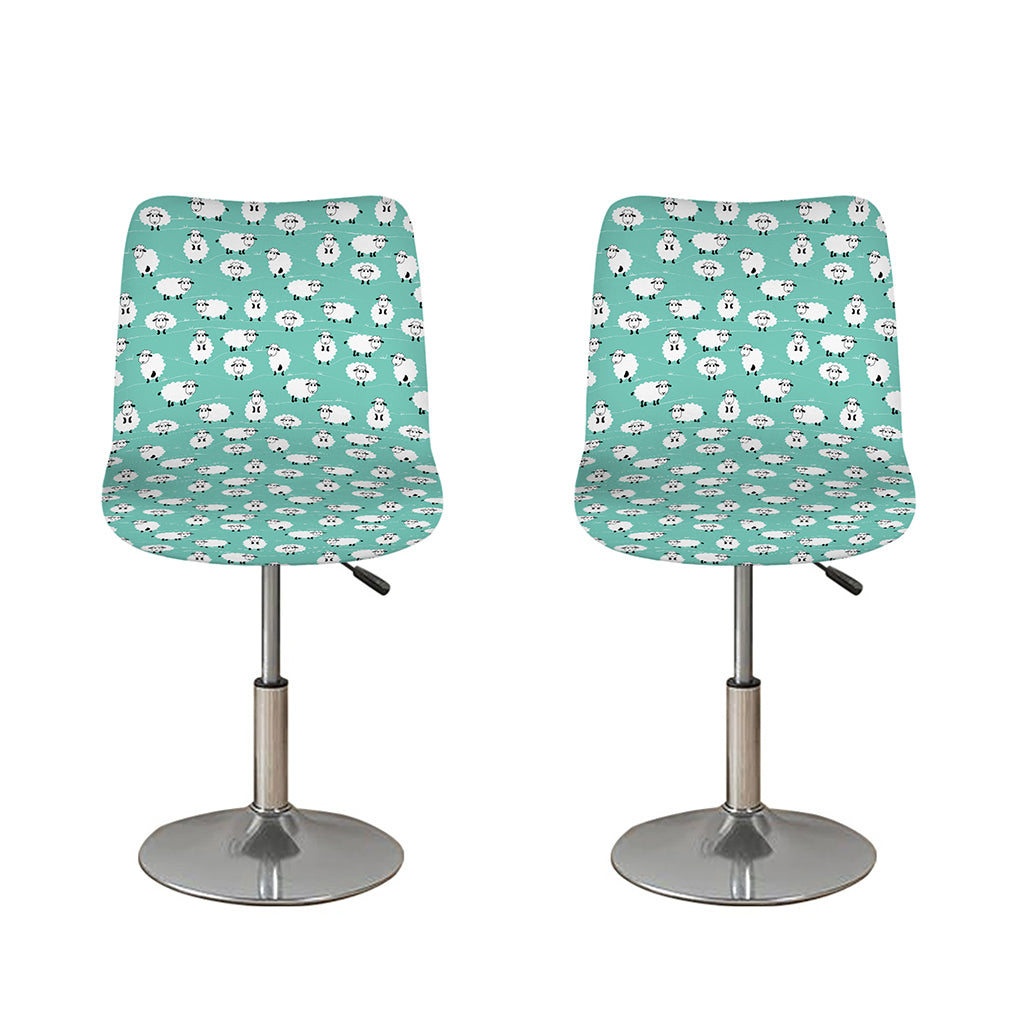 Little Sheep Pattern Print Bar Stool Covers