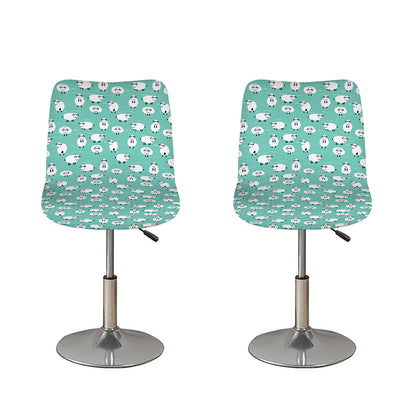 Little Sheep Pattern Print Bar Stool Covers