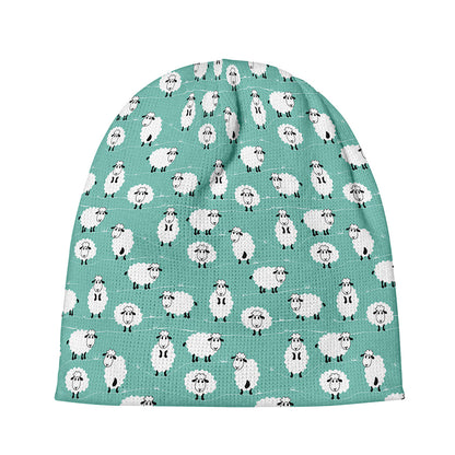 Little Sheep Pattern Print Beanie