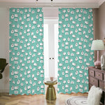 Little Sheep Pattern Print Blackout Pencil Pleat Curtains