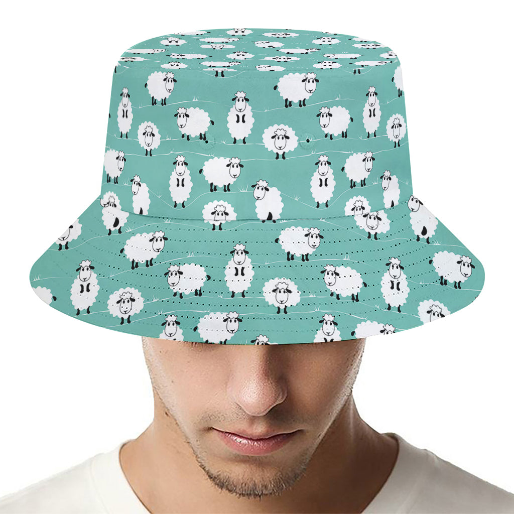 Little Sheep Pattern Print Bucket Hat