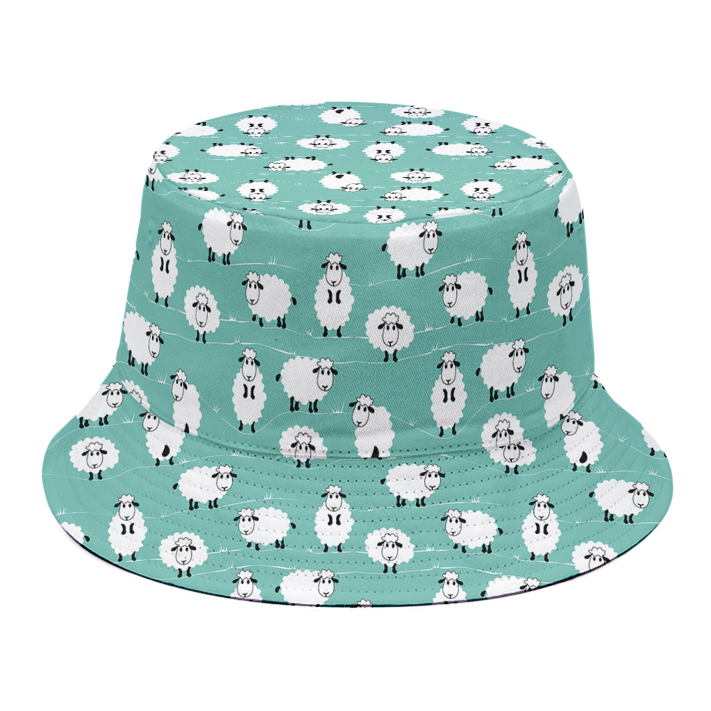 Little Sheep Pattern Print Bucket Hat