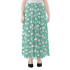 Little Sheep Pattern Print Chiffon Maxi Skirt