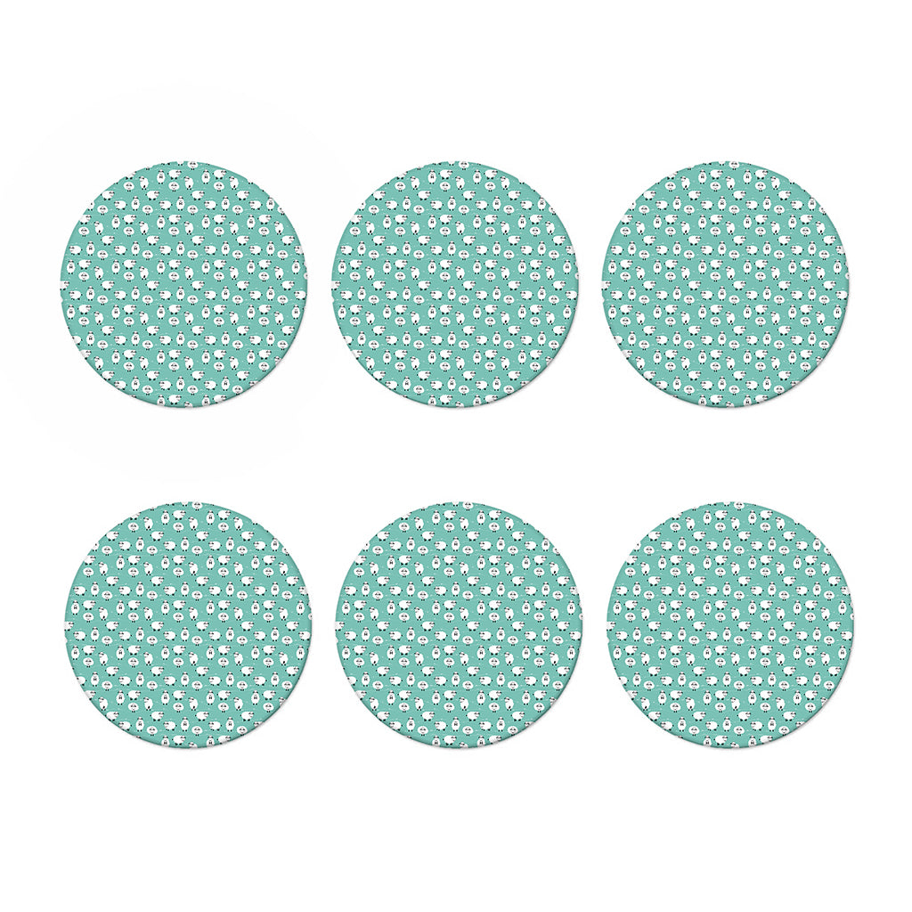 Little Sheep Pattern Print Coaster Set