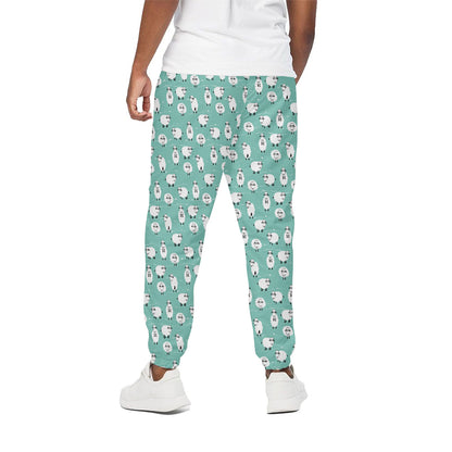 Little Sheep Pattern Print Cotton Pants