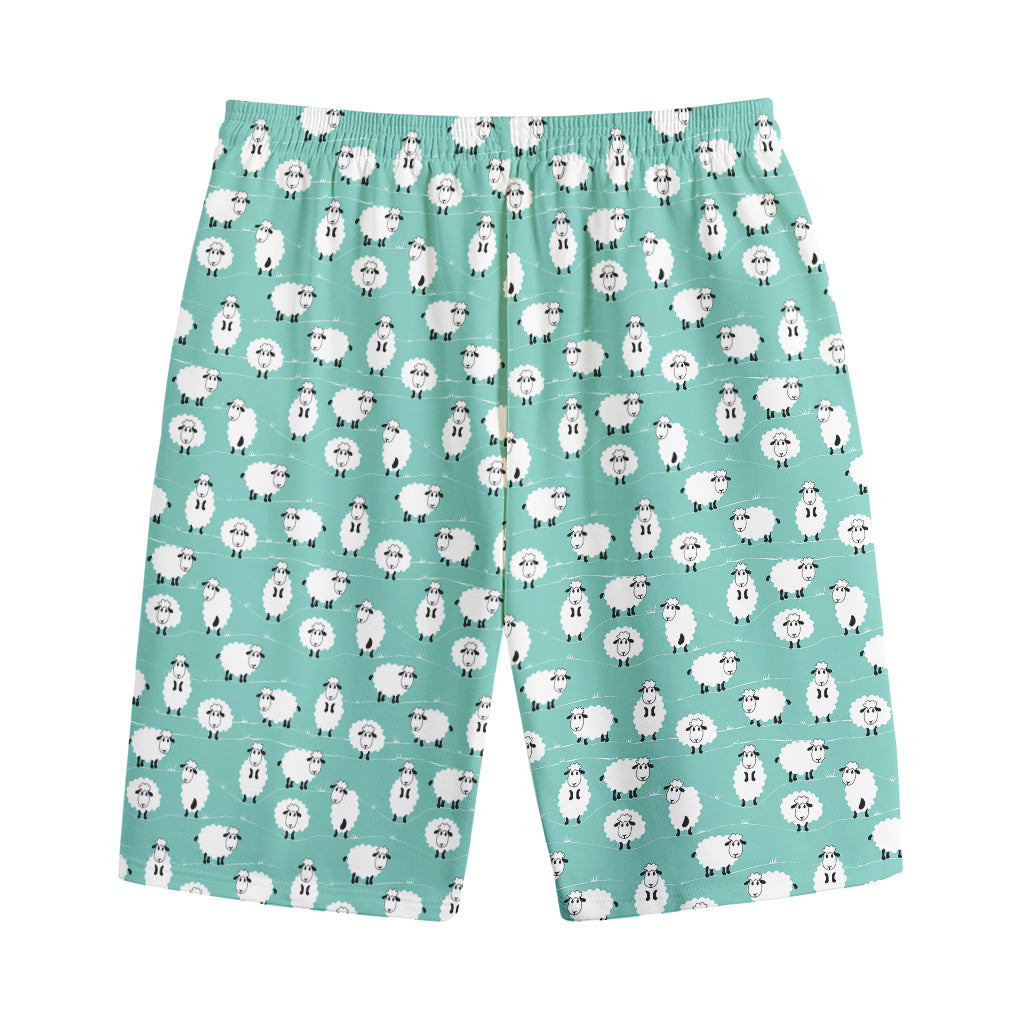 Little Sheep Pattern Print Cotton Shorts
