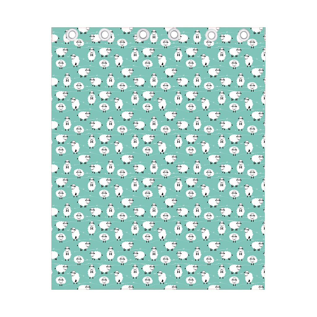 Little Sheep Pattern Print Curtain