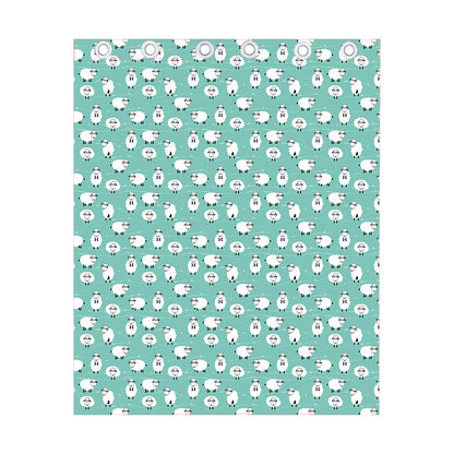 Little Sheep Pattern Print Curtain