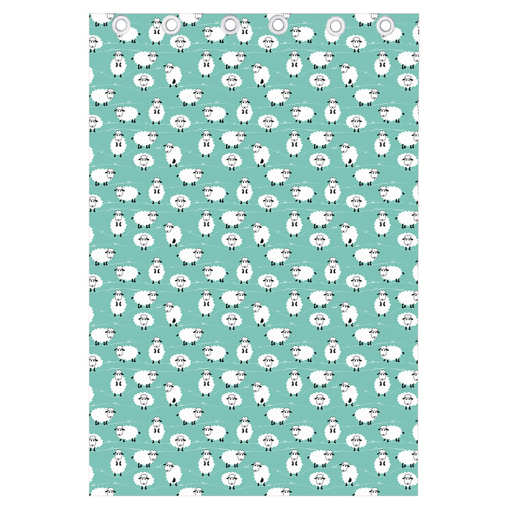 Little Sheep Pattern Print Curtain