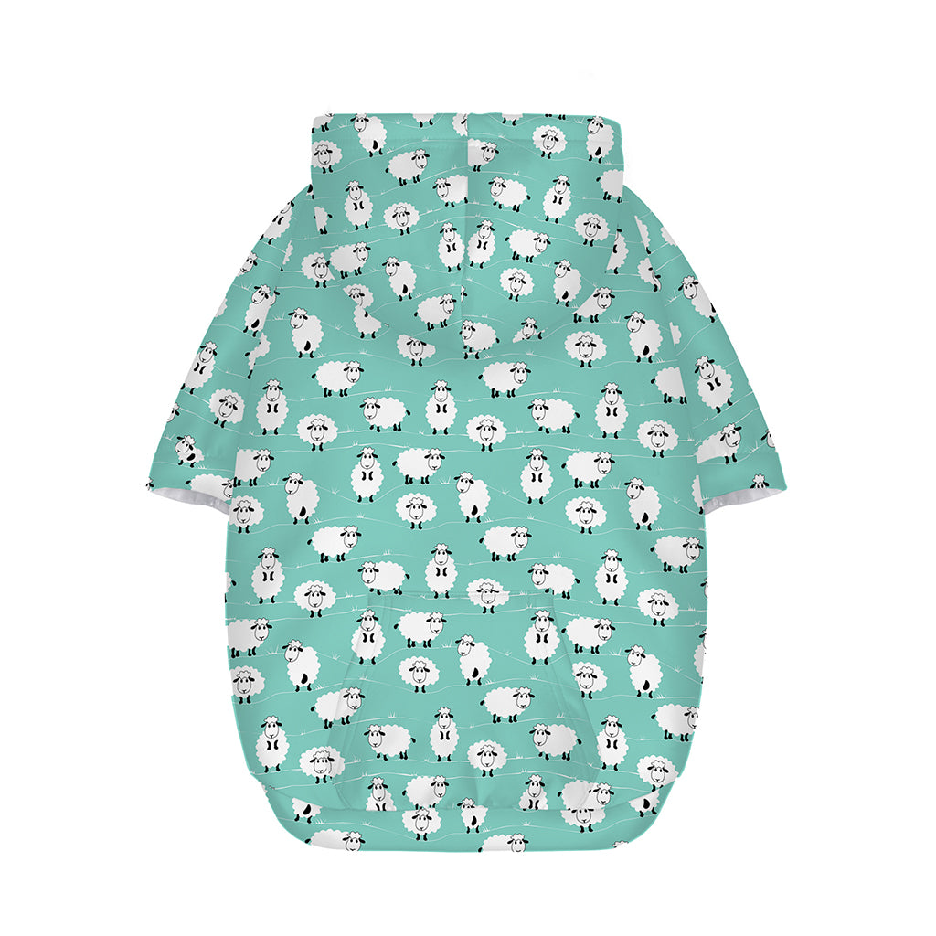 Little Sheep Pattern Print Dog Zip Up Hoodie