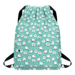 Little Sheep Pattern Print Drawstring Backpack