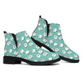 Little Sheep Pattern Print Flat Ankle Boots