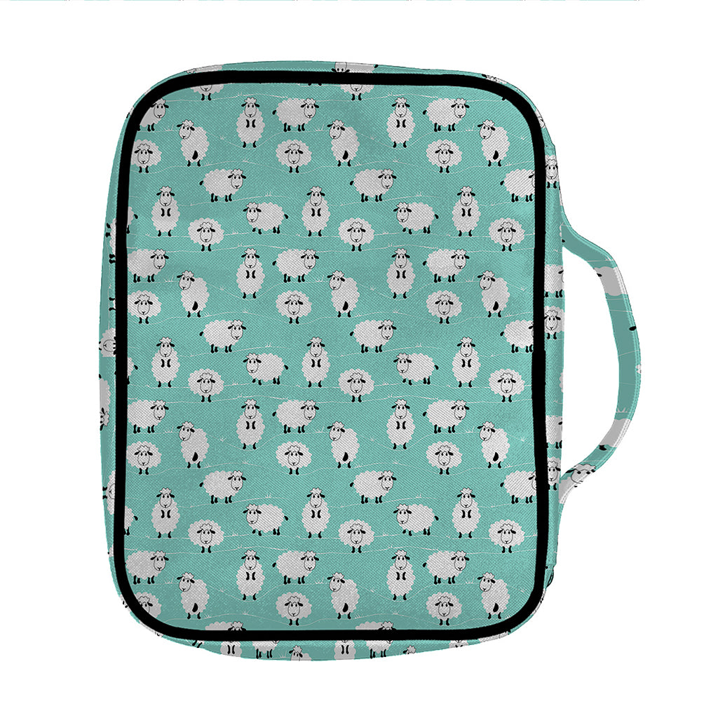 Little Sheep Pattern Print Front Pocket Bible Bag