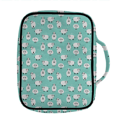 Little Sheep Pattern Print Front Pocket Bible Bag