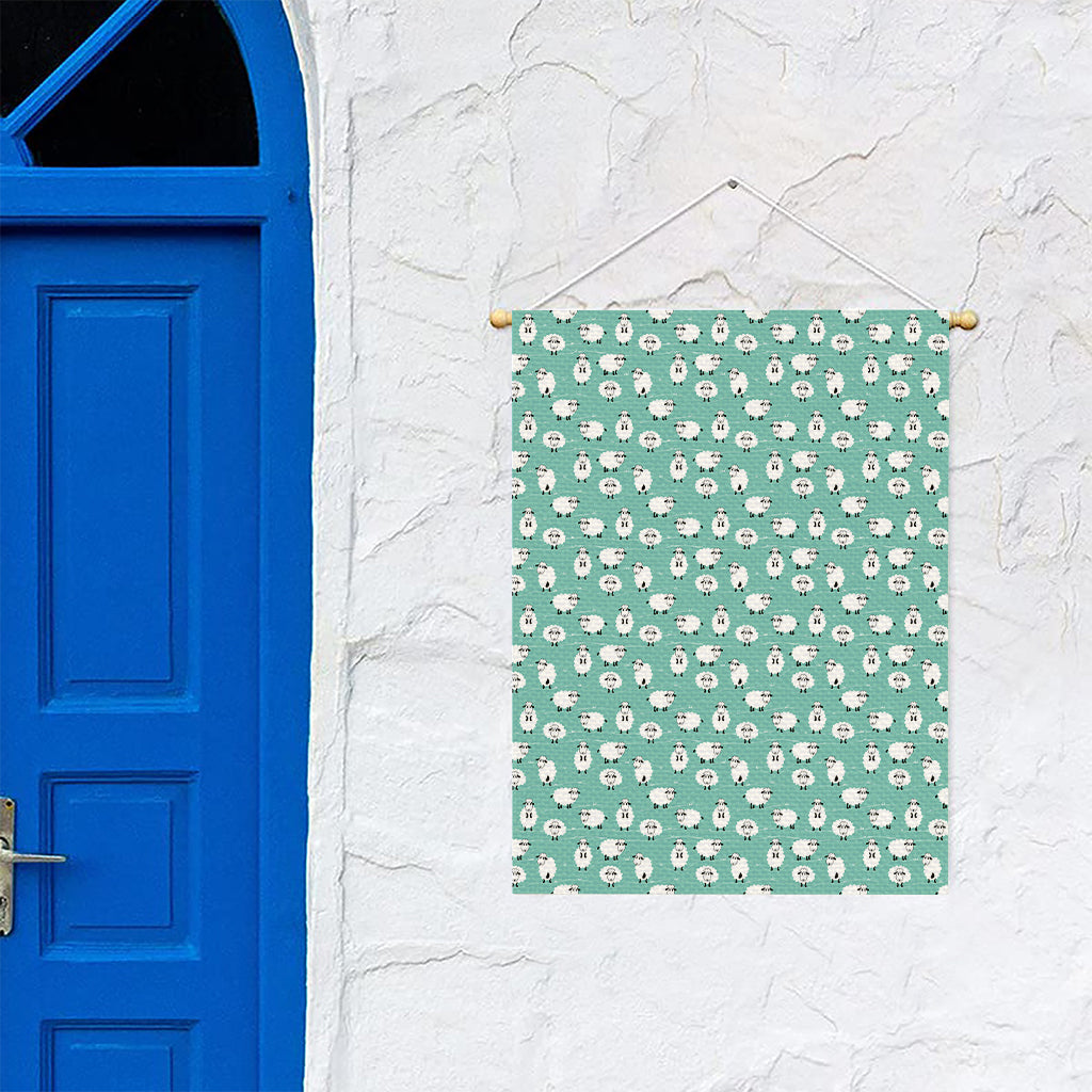 Little Sheep Pattern Print Garden Flag