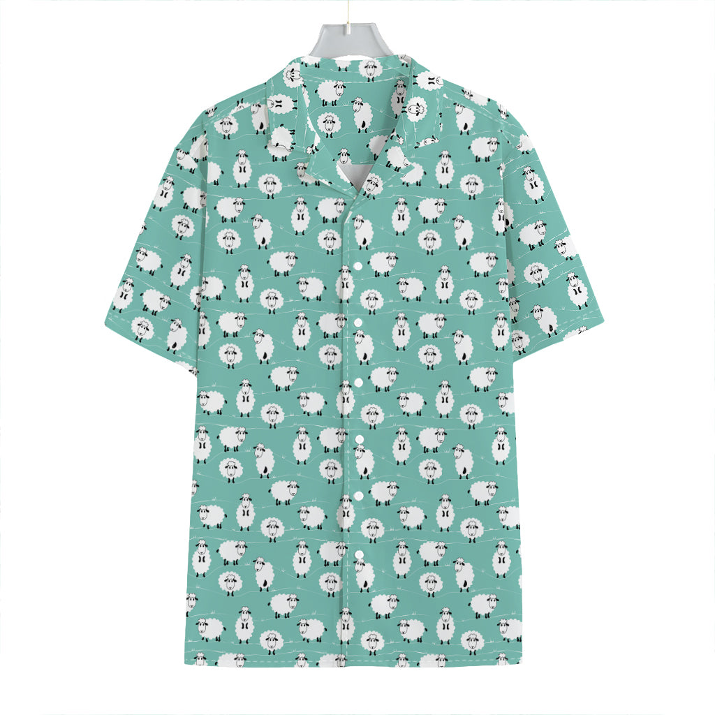 Little Sheep Pattern Print Hawaiian Shirt