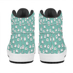Little Sheep Pattern Print High Top Leather Sneakers
