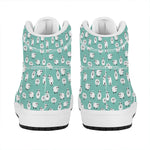 Little Sheep Pattern Print High Top Leather Sneakers