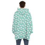 Little Sheep Pattern Print Hoodie Blanket