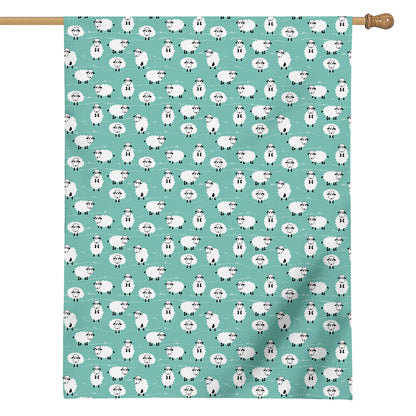Little Sheep Pattern Print House Flag