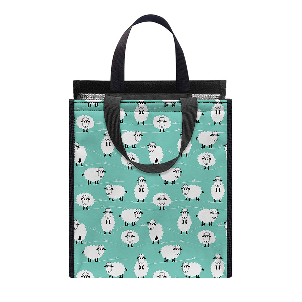 Little Sheep Pattern Print Insulated Lunch Tote