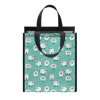 Little Sheep Pattern Print Insulated Lunch Tote