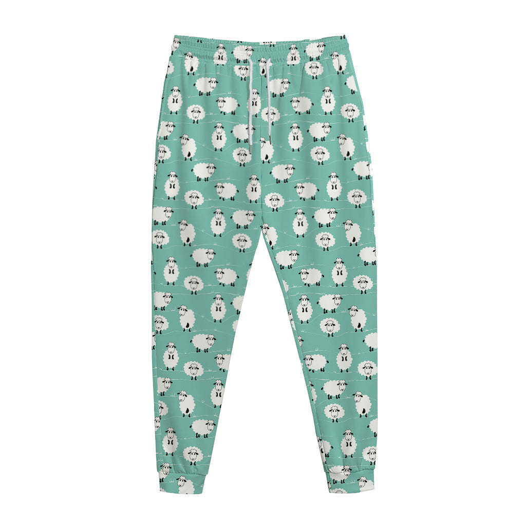 Little Sheep Pattern Print Jogger Pants