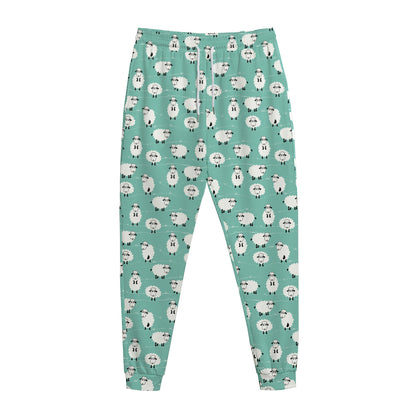 Little Sheep Pattern Print Jogger Pants