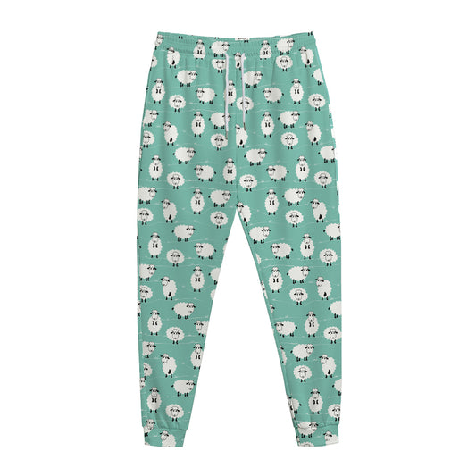 Little Sheep Pattern Print Jogger Pants