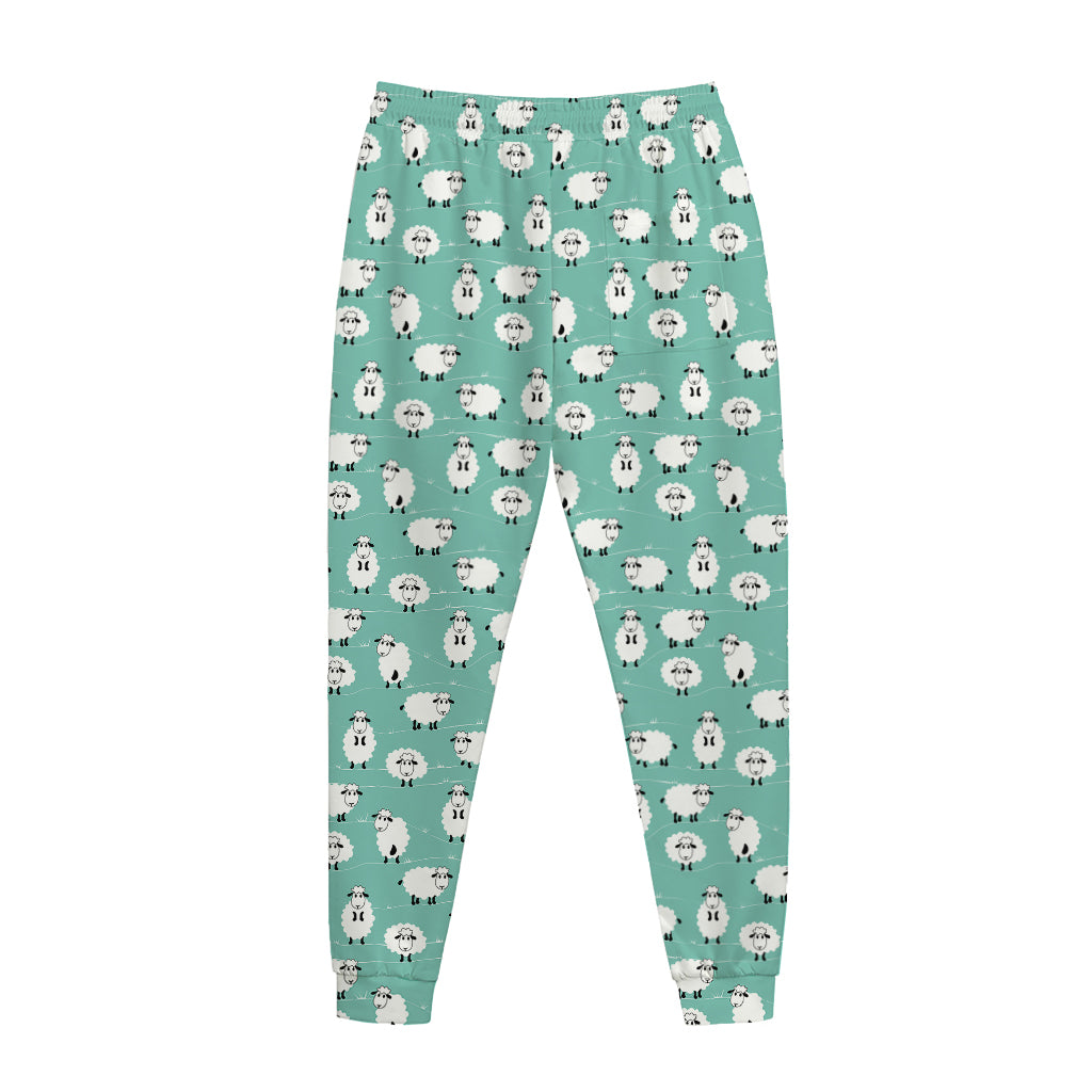 Little Sheep Pattern Print Jogger Pants