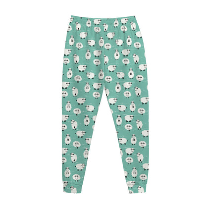 Little Sheep Pattern Print Jogger Pants