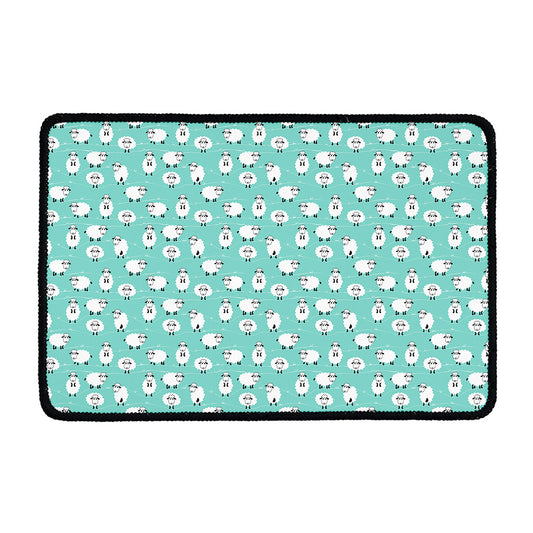 Little Sheep Pattern Print Kitchen Mat
