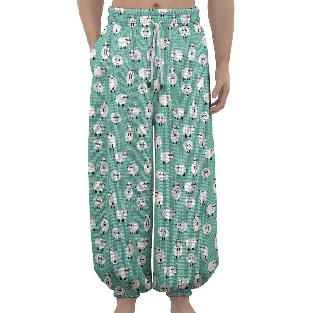 Little Sheep Pattern Print Lantern Pants