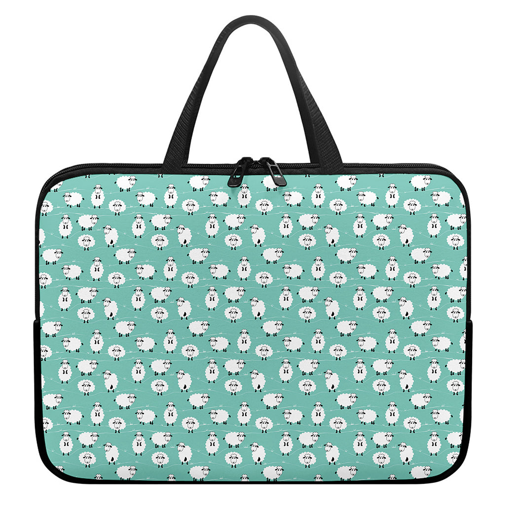 Little Sheep Pattern Print Laptop Sleeve With Handle