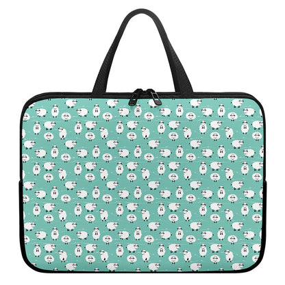 Little Sheep Pattern Print Laptop Sleeve With Handle